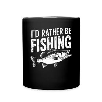 Pêcheur drôle de dicton pêche - Mug uni - noir - Devant
