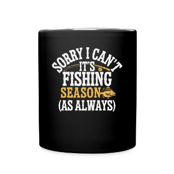 Pêcheur drôle de dicton pêche - Mug uni - noir - Devant