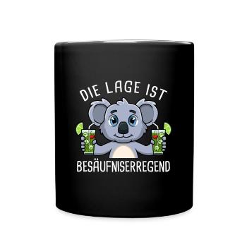 Die Lage Ist Besäufniserregend Mädelsabend - Tasse einfarbig - Schwarz - Vorne