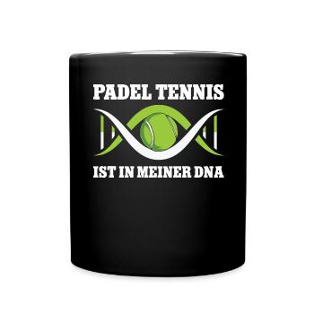 Padel Tennis Sport Padelspieler Padelfan Padeler - Tasse einfarbig - Schwarz - Vorne