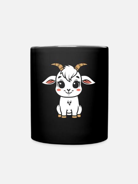 Ziegenbock - Tasse einfarbig - Schwarz