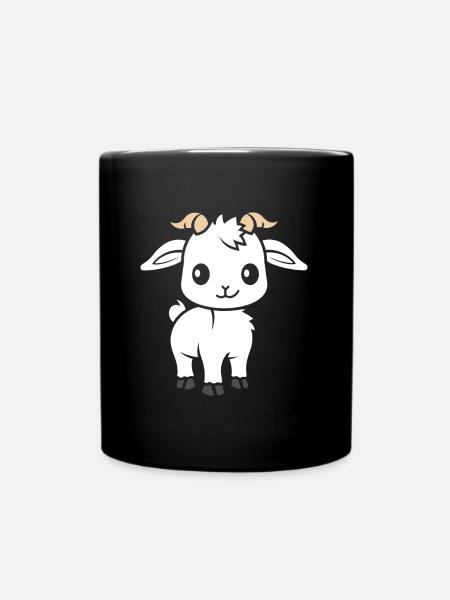Ziegenbock - Tasse einfarbig - Schwarz