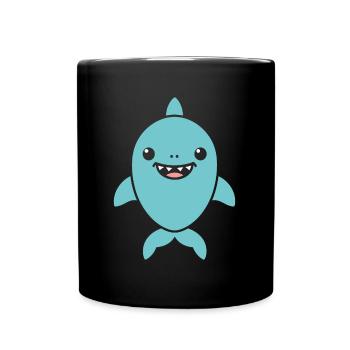 Requin - Mug uni - noir - Devant