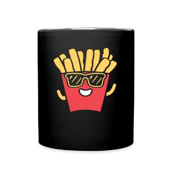 frites - Mug uni - noir - Devant