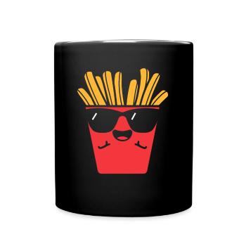 frites - Mug uni - noir - Devant