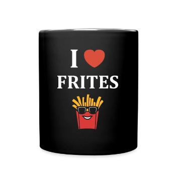 frites - Mug uni - noir - Devant