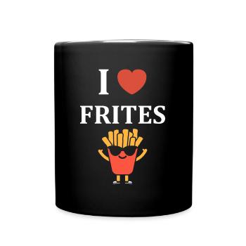 french fries - Full Colour Mug - black - Front
