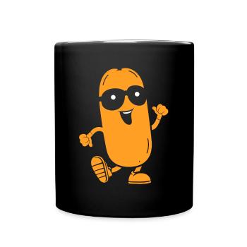 Erdnuss - Tasse einfarbig - Schwarz - Vorne