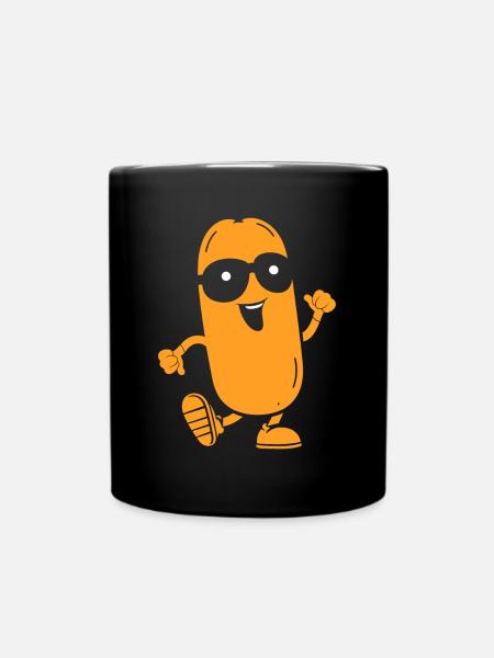 Erdnuss - Tasse einfarbig - Schwarz