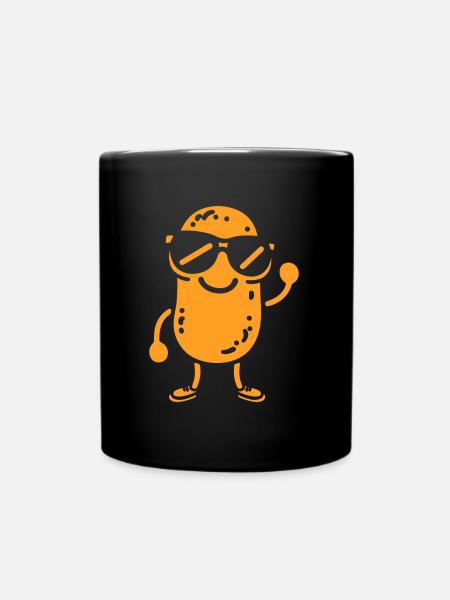 Erdnuss - Tasse einfarbig - Schwarz