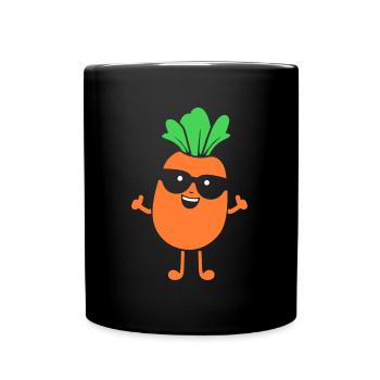 Karotte - Tasse einfarbig - Schwarz - Vorne