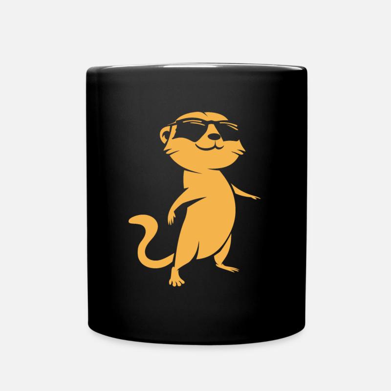 Erdmännchen - Tasse einfarbig - Schwarz