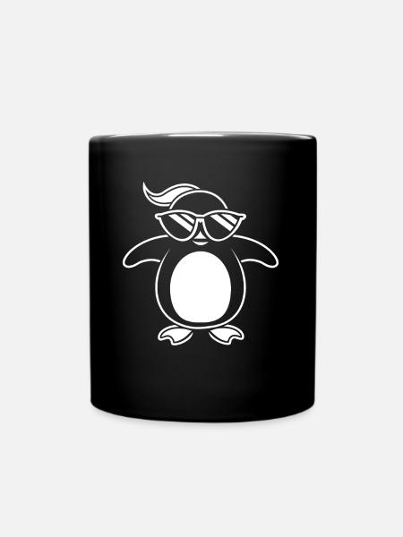 Pinguin - Tasse einfarbig - Schwarz