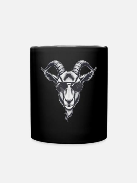 Ziege Ziegenbock - Tasse einfarbig - Schwarz