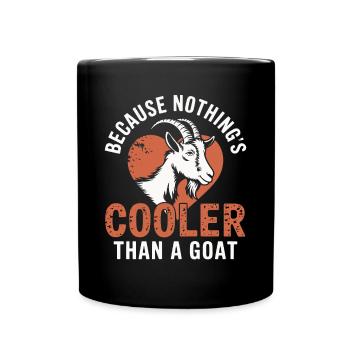 Ziege - Tasse einfarbig - Schwarz - Vorne
