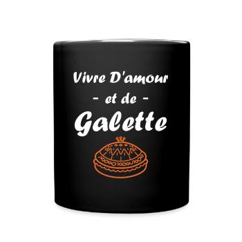 Galette - Mug uni - noir - Devant