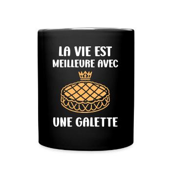 Galette - Mug uni - noir - Devant