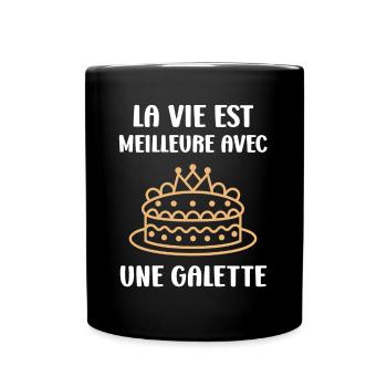 Galette - Mug uni - noir - Devant