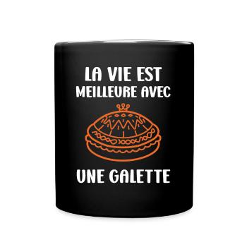 Galette - Mug uni - noir - Devant