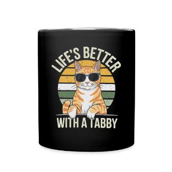 Chat tigré Orange Chat Amoureux des Chats - Mug uni - noir - Devant