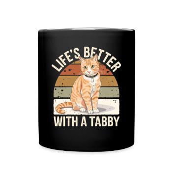 Chat tigré Orange Chat Amoureux des Chats - Mug uni - noir - Devant