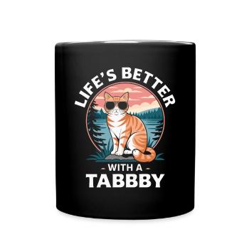 Chat tigré Orange Chat Amoureux des Chats - Mug uni - noir - Devant