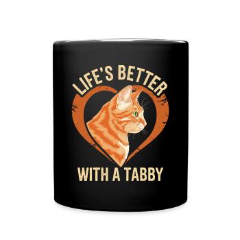 Chat tigré Orange Chat Amoureux des Chats - Mug uni - noir - Devant