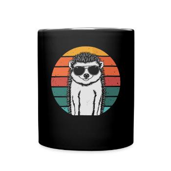 Igel - Tasse einfarbig - Schwarz - Vorne