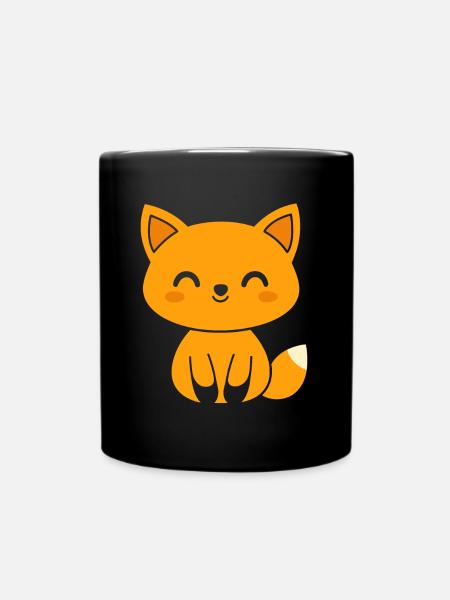 Renard - Mug uni - noir