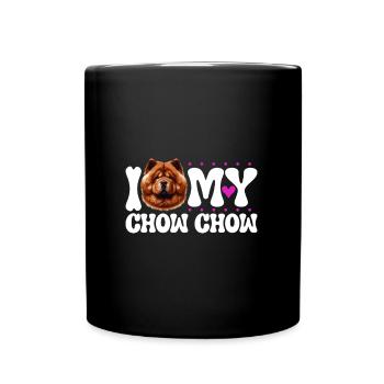 Ich liebe meinen Chow Chow - Tasse einfarbig - Schwarz - Vorne