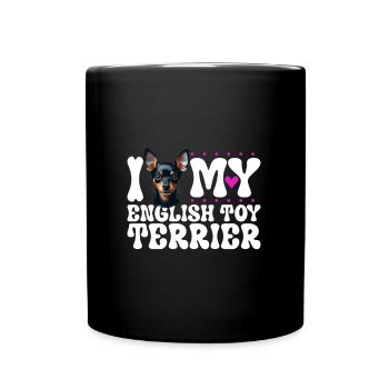 J’adore mon Toy Terrier anglais - Mug uni - noir - Devant