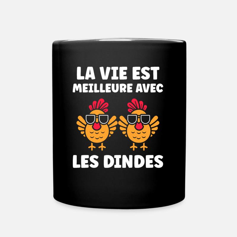 Dinde - Mug uni - noir