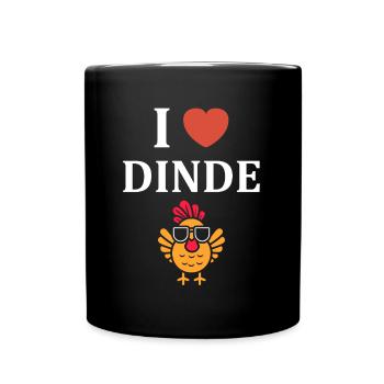 Dinde - Mug uni - noir - Devant