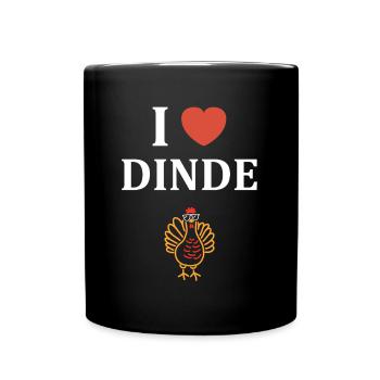 Dinde - Mug uni - noir - Devant