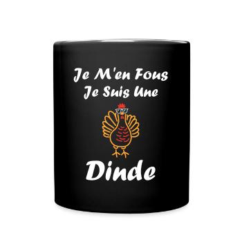 Dinde - Mug uni - noir - Devant