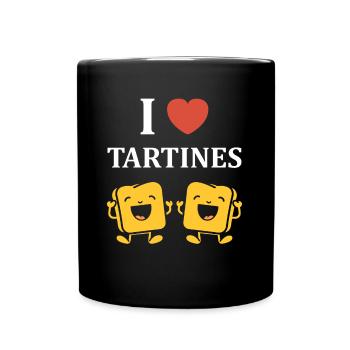 Tartine - Mug uni - noir - Devant