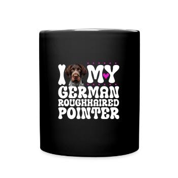 J’adore mon Stichelhaar allemand - Mug uni - noir - Devant