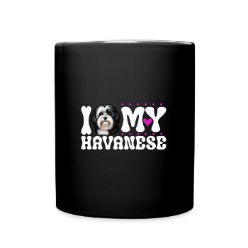 J’adore mon bichon havanais - Mug uni - noir - Devant