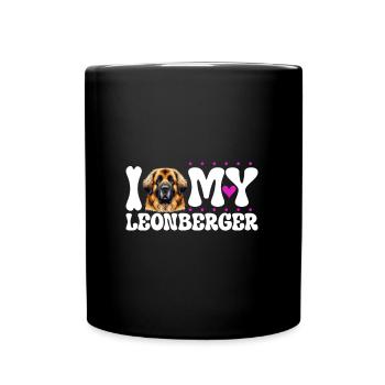 J'adore mon Léonberg - Mug uni - noir - Devant