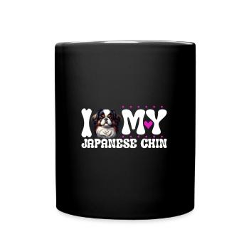 I love my Japanese Chin - Full Colour Mug - black - Front