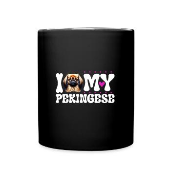 J’adore mes Pékinois - Mug uni - noir - Devant