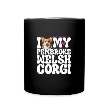 J’adore mon Welsh Corgi Pembroke - Mug uni - noir - Devant