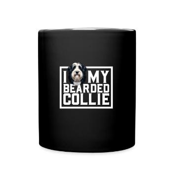 I love my Bearded Collie - Full Colour Mug - black - Front