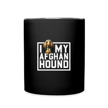 J’adore mon lévrier afghan - Mug uni - noir - Devant