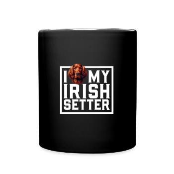 J'adore mon Setter Irlandais - Mug uni - noir - Devant