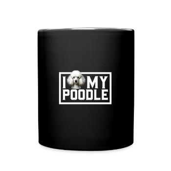 I love my poodle - Full Colour Mug - black - Front
