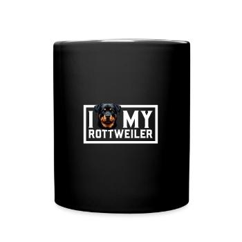 I love my Rottweiler - Full Colour Mug - black - Front