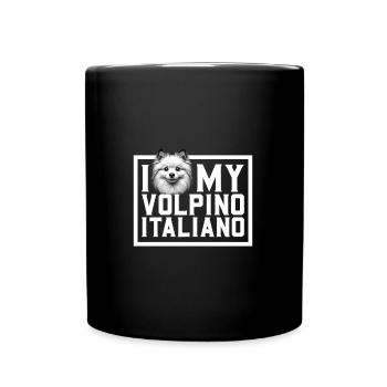 J’adore mon Volpino Italiano - Mug uni - noir - Devant
