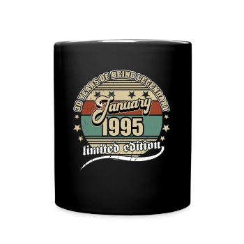 30. Geburtstag Januar 1995 Jahrgang 30 Jahre - Tasse einfarbig - Schwarz - Vorne