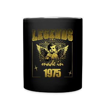 Jahrgang 1975 Lustiger 50 Jahre alt Spruch 50. - Tasse einfarbig - Schwarz - Vorne